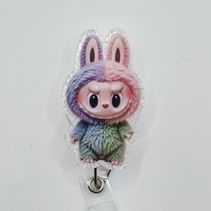 Colorful Labubu Retractable Badge Reel